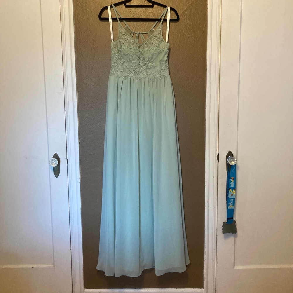 Dusty Sage Azazie Bridesmaid Dress